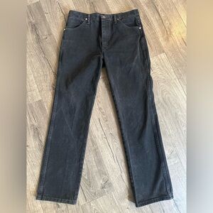 WRANGLER 933SEWK BLACK JEANS MEN'S SIZE 34X32 SLIM FIT COWBOY CUT SILVER EDITION